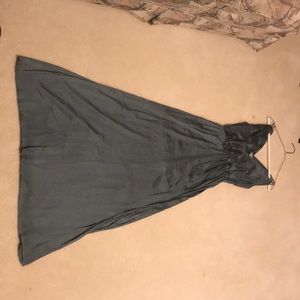 H&M Gray Empire Maxi Dress